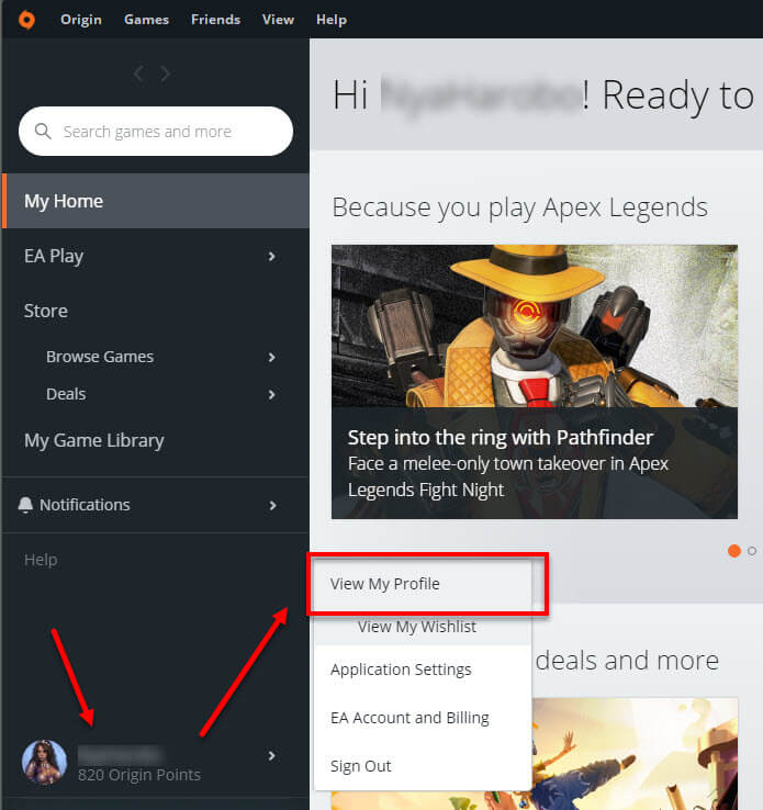 Change Apex Legends Name view profile origin