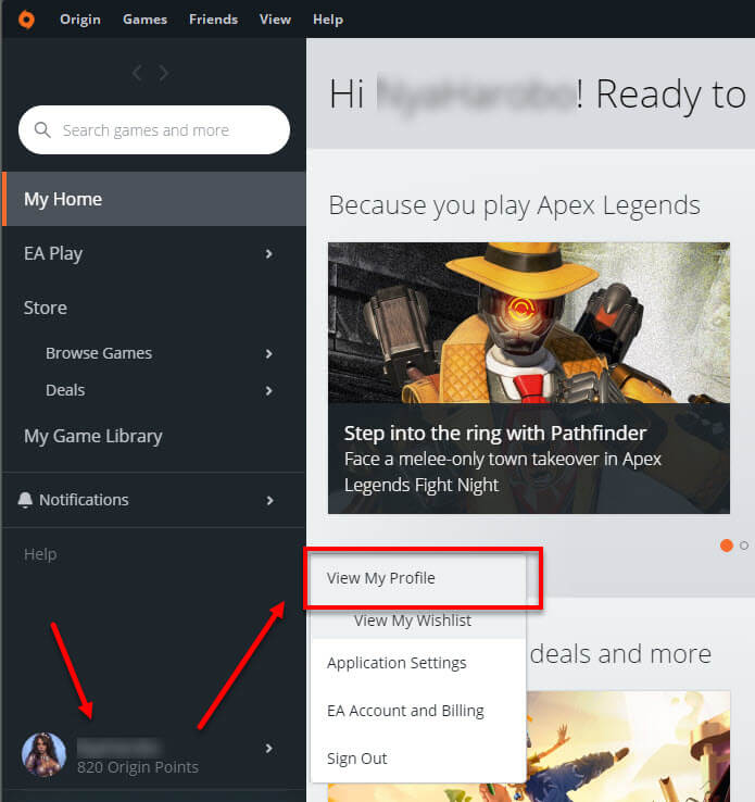 Change Apex Legends Name view profile origin
