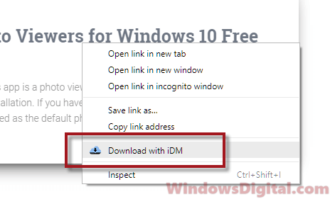 Download with iDM extension for Chrome