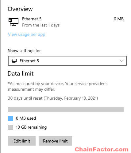 How to Limit Background Data Usage In Windows 10 While Tethering