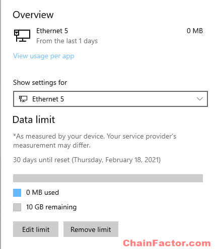 How to Limit Background Data Usage In Windows 10 While Tethering