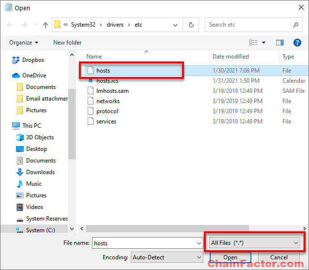 how to edit hosts file windows 10 to block website